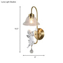 GobekUsa Modern Gold Glass Sconce Light with Resin Deco - 1-Light Wall Lamp