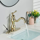 GobekUsa Brass Basin Faucet with Swivel Spout & Single Handle Deck Mount