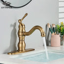 GobekUsa Brass Basin Faucet with Swivel Spout & Single Handle Deck Mount