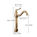 GobekUsa Brass Basin Faucet: Vessel Sink Mixer Tap, Single Hole Bathroom Hot Cold Water.