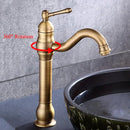 GobekUsa Brass Basin Faucet: Vessel Sink Mixer Tap, Single Hole Bathroom Hot Cold Water.