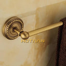 GobekUsa Brass Bathroom Accessories Set, Robe Hook, Paper Holder, Towel Bar, Antique Finish