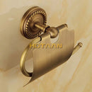 GobekUsa Brass Bathroom Accessories Set, Robe Hook, Paper Holder, Towel Bar, Antique Finish