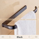 Antique brass bathroom accessories set towel rings and rack by Decorbites