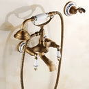 GobekUsa Brass Bathtub Shower Set Wall Mounted - Hot and Cold Mixer Taps