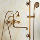 GobekUsa Brass Bathtub Shower Set Wall Mounted - Hot and Cold Mixer Taps