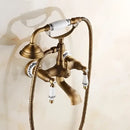 GobekUsa Brass Bathtub Shower Set Wall Mounted - Hot and Cold Mixer Taps