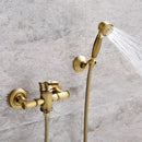 GobekUsa Brass Bathtub Shower Set Wall Mounted - Hot and Cold Mixer Taps