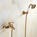 GobekUsa Brass Bathtub Shower Set Wall Mounted - Hot and Cold Mixer Taps