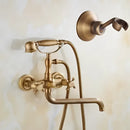 GobekUsa Brass Bathtub Shower Set Wall Mounted - Hot and Cold Mixer Taps