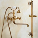 GobekUsa Brass Bathtub Shower Set Wall Mounted - Hot and Cold Mixer Taps