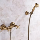 GobekUsa Brass Bathtub Shower Set Wall Mounted - Hot and Cold Mixer Taps