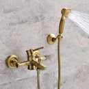 GobekUsa Brass Bathtub Shower Set Wall Mounted - Hot and Cold Mixer Taps