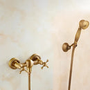 GobekUsa Brass Bidet Mixer Faucet Antique Bathroom Handheld Shower Set