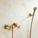 GobekUsa Brass Bidet Mixer Faucet Antique Bathroom Handheld Shower Set