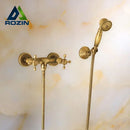 GobekUsa Brass Bidet Mixer Faucet Antique Bathroom Handheld Shower Set
