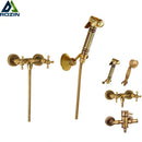 GobekUsa Brass Bidet Mixer Faucet Antique Bathroom Handheld Shower Set