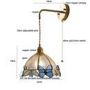 GobekUsa Butterfly Glass LED Wall Lights - Modern Nordic Style Bedside Lamp