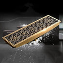 GobekUsa Euro Antique Brass Carved Floor Drain Cover for Bathroom Bath Accessories