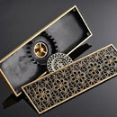 GobekUsa Euro Antique Brass Carved Floor Drain Cover for Bathroom Bath Accessories