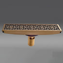 GobekUsa Euro Antique Brass Carved Floor Drain Cover for Bathroom Bath Accessories
