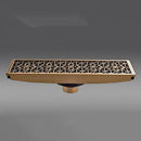 GobekUsa Euro Antique Brass Carved Floor Drain Cover for Bathroom Bath Accessories