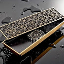 GobekUsa Euro Antique Brass Carved Floor Drain Cover for Bathroom Bath Accessories