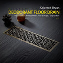 GobekUsa Euro Antique Brass Art Carved Floor Drain Cover DL8547