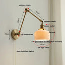 Antique brass ceramic copper led wall light bedroom sconce by Decorbites