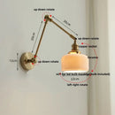 Antique brass ceramic copper led wall light bedroom sconce by Decorbites