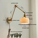 Antique brass ceramic copper led wall light bedroom sconce by Decorbites