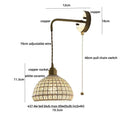 GobekUsa Ceramic LED Wall Lights with Pull Chain Switch for Restaurant and Bedside