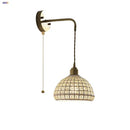 GobekUsa Ceramic LED Wall Lights with Pull Chain Switch for Restaurant and Bedside