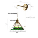 GobekUsa Ceramic LED Wall Lights with Pull Chain Switch for Restaurant and Bedside