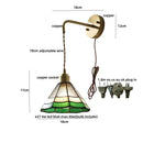 GobekUsa Ceramic LED Wall Lights with Pull Chain Switch for Restaurant and Bedside