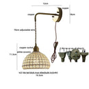 GobekUsa Ceramic LED Wall Lights with Pull Chain Switch for Restaurant and Bedside