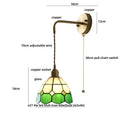 GobekUsa Ceramic LED Wall Lights with Pull Chain Switch for Restaurant and Bedside