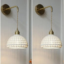 GobekUsa Ceramic LED Wall Lights with Pull Chain Switch for Restaurant and Bedside