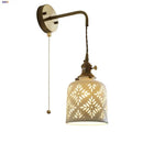 GobekUsa Ceramic LED Wall Sconce Light Fixture with Pull Chain Switch