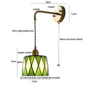 GobekUsa Ceramic LED Wall Sconce Light Fixture with Pull Chain Switch