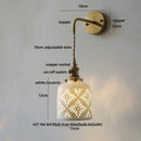 GobekUsa Ceramic LED Wall Sconce Light Fixture with Pull Chain Switch