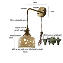 GobekUsa Ceramic LED Wall Sconce Light Fixture with Pull Chain Switch