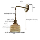 GobekUsa Ceramic LED Wall Sconce Light Fixture with Pull Chain Switch