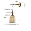 GobekUsa Ceramic LED Wall Sconce Light Fixture with Pull Chain Switch