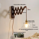 GobekUsa Ceramic Walnut Wall Sconce with Knob Switch for Bedroom Living Room