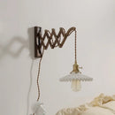GobekUsa Ceramic Walnut Wall Sconce with Knob Switch for Bedroom Living Room