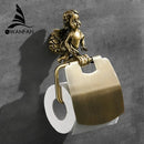 GobekUsa Classic Angel Gold Toilet Paper Holder Wall Mounted for Bathroom Home