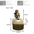 GobekUsa Classic Angel Gold Toilet Paper Holder Wall Mounted for Bathroom Home