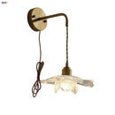 GobekUsa Clear Flower Acrylic LED Wall Lamp: Copper Modern Nordic Stair Light