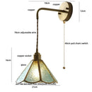 GobekUsa Clear Flower Acrylic LED Wall Lamp: Copper Modern Nordic Stair Light